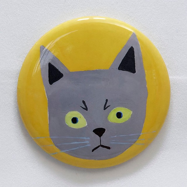 森邦保作品 猫マグネット N03（茶トラ白猫イメージ）ロゴマークなしです。