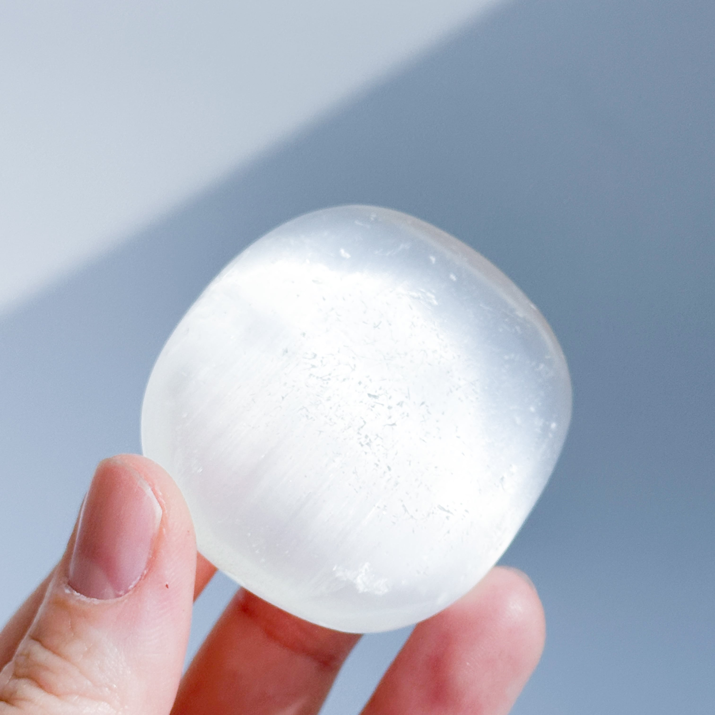 セレナイト パームストーン61♢Selenite♢天然石・鉱物