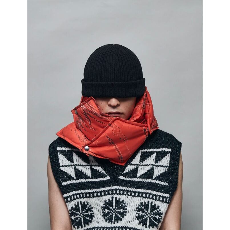 MASU DIAMOND PUFFER SCARF (RED) MVFW-OJ1322 | IAAAM ONLINE STORE