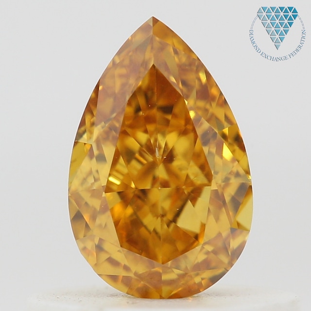 0.5 ct FANCY VIVID YELLOWISH ORANGE SI1 PEAR GIA 天然  ダイヤモンド ルース