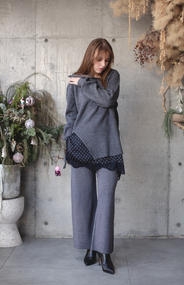 （select）レースドットワンピース