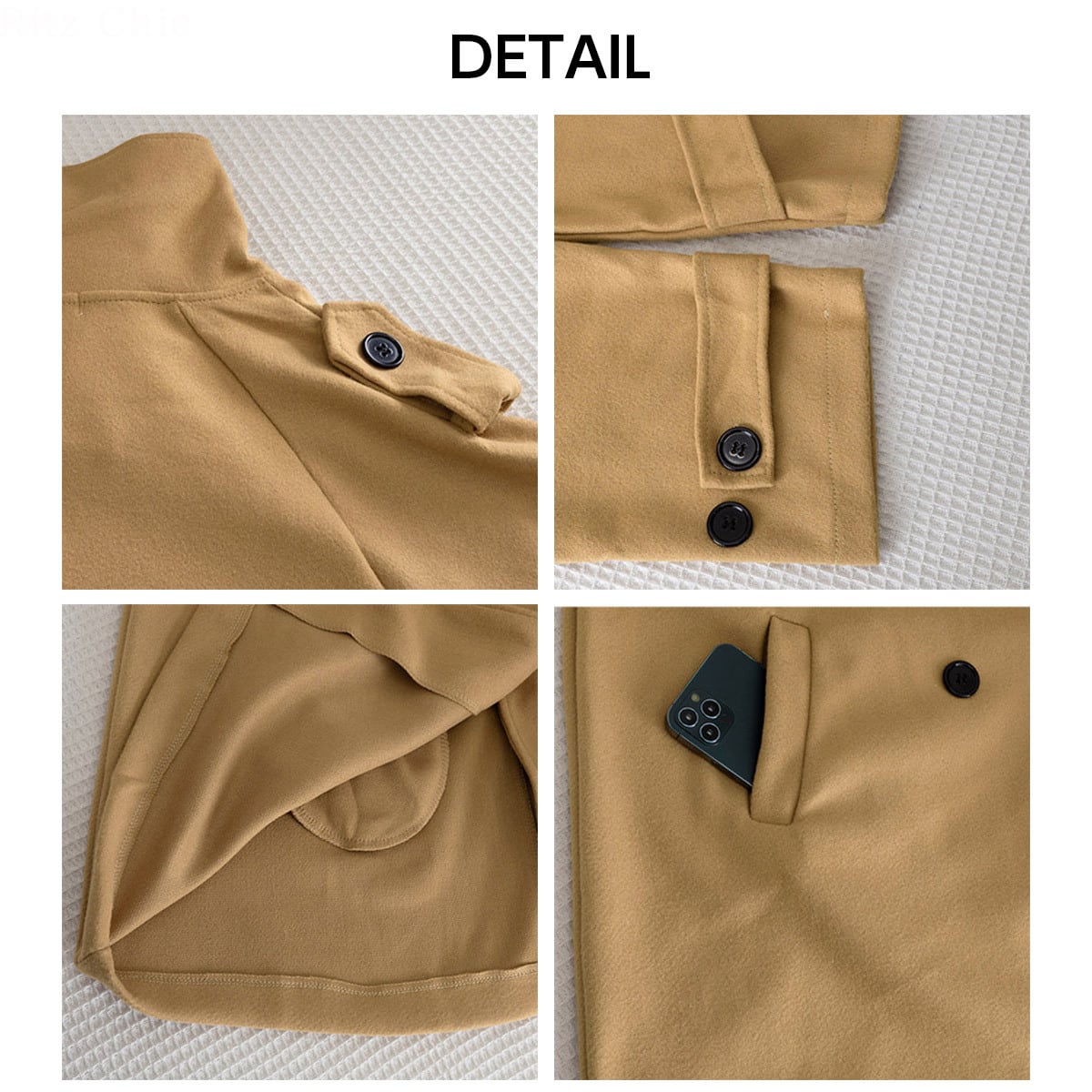 トレンチコート アウター ダブルブレスト レディース 春秋 韓国 ミドル コート 通勤 ビジネス OL オフィス カジュアル きれいめ 大人 おしゃれ スタンドカラー Aライン 体型カバー 大人可愛い 大人女子