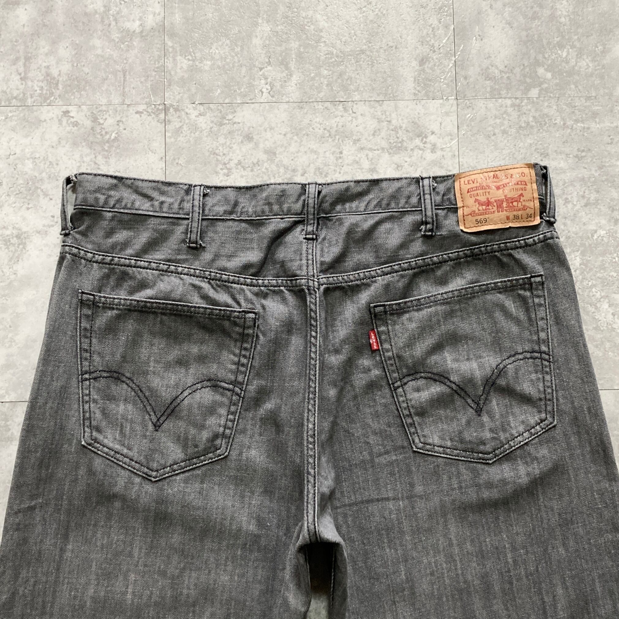W38 L34】Levi's 569 リーバイス ジッパーフライ ビッグサイズ 先染め