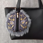 【受注製作】もけもけファーポーチ グレー