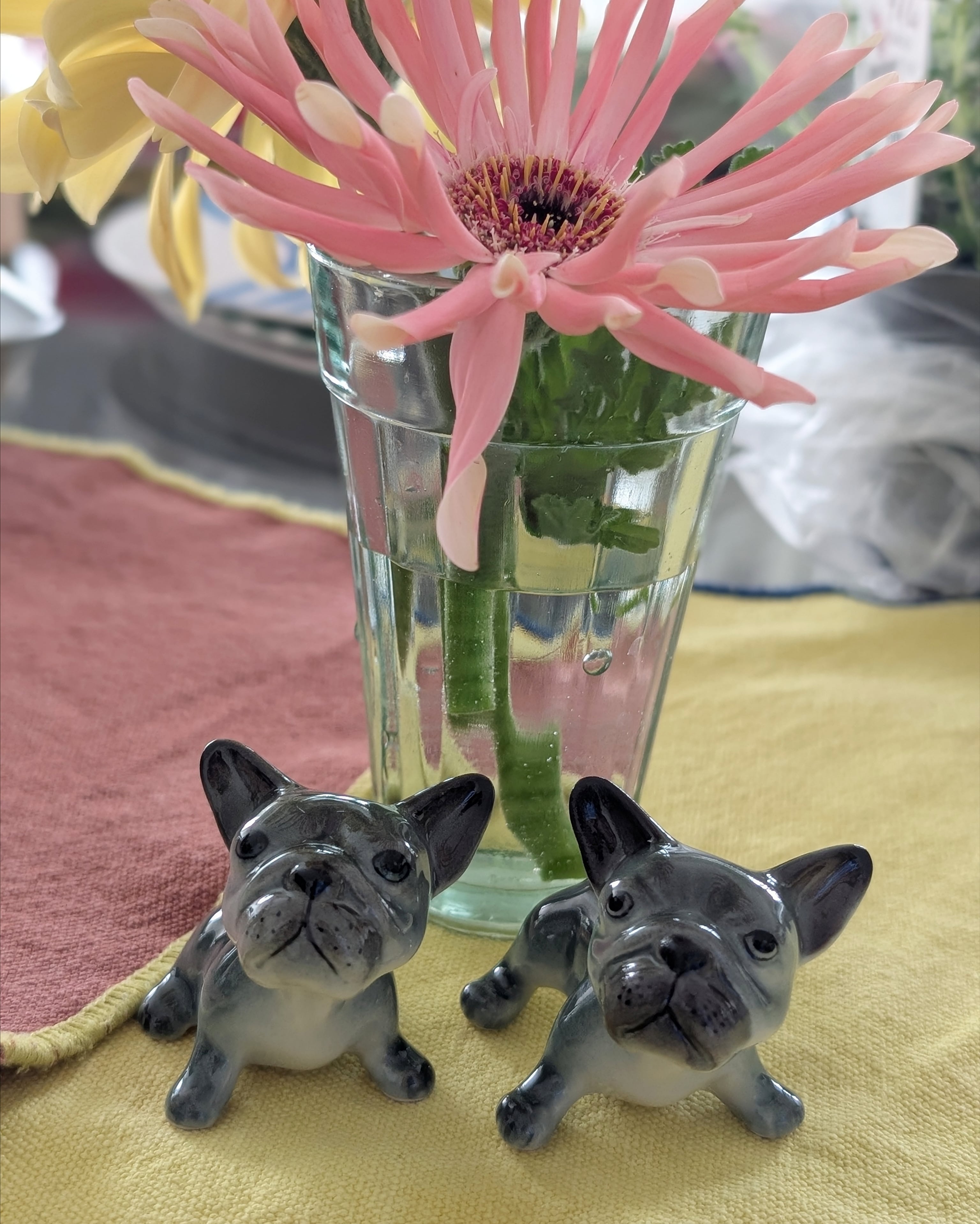 【ミニチュア陶器】French bulldog~gray~