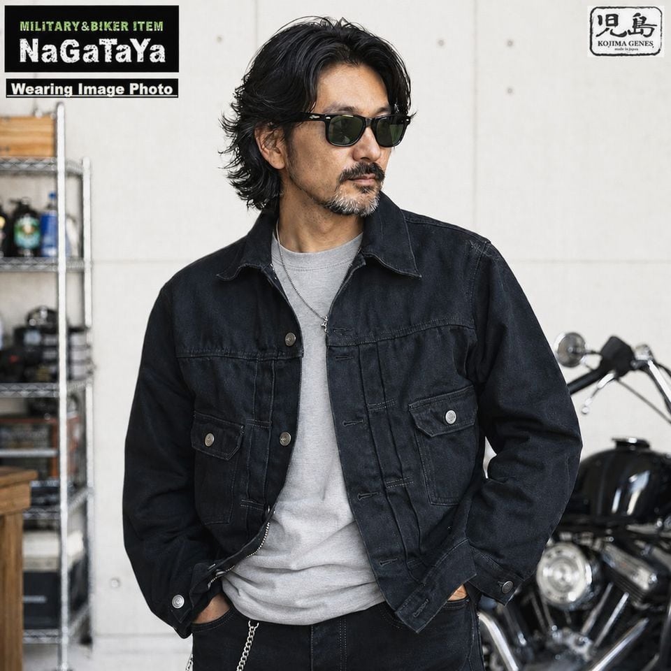 児島ジーンズ KOJIMA GENES 13oz セルビッチ ブラック ドット