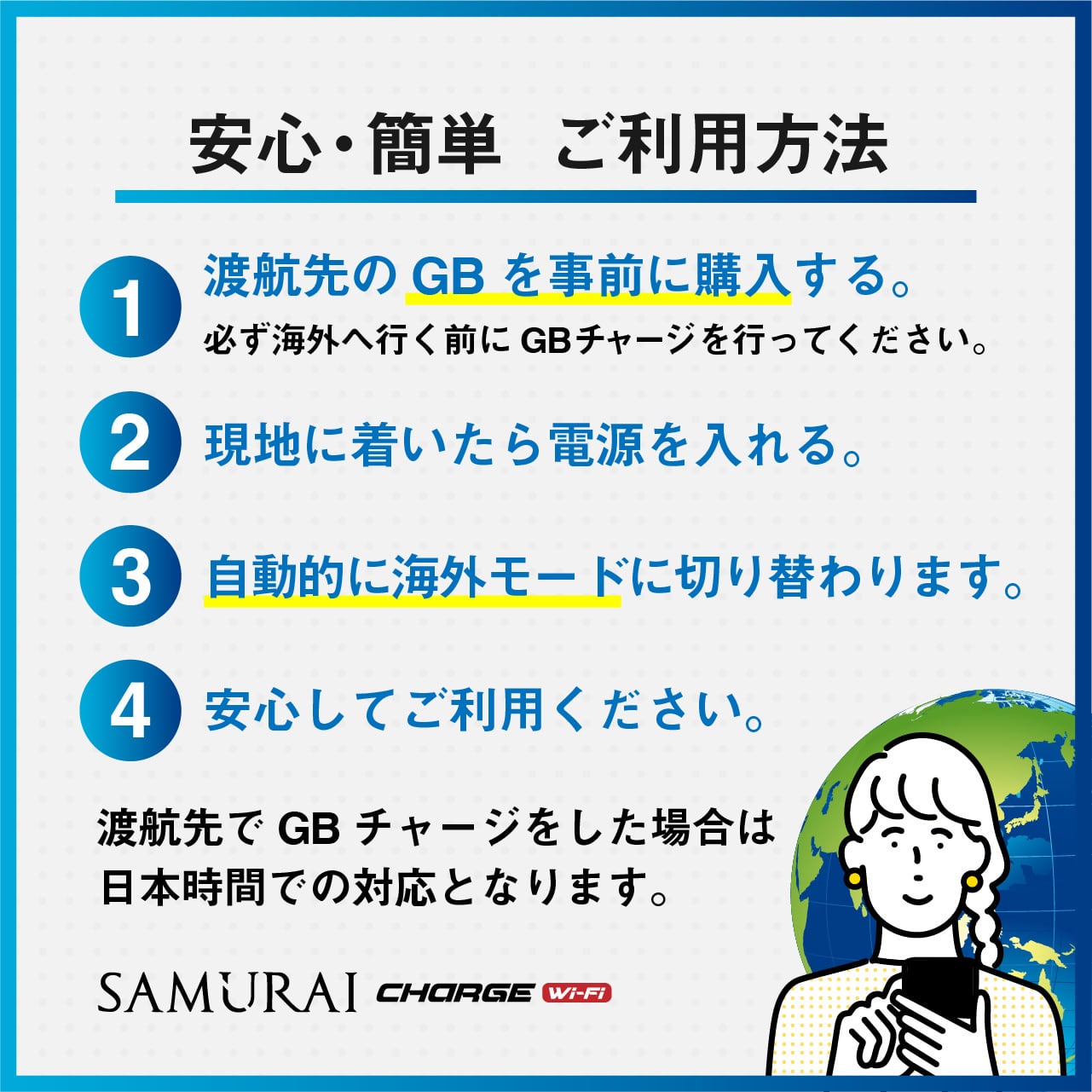 オーストラリア】海外GBチャージ | サムライチャージWiFi専用 | 【公式