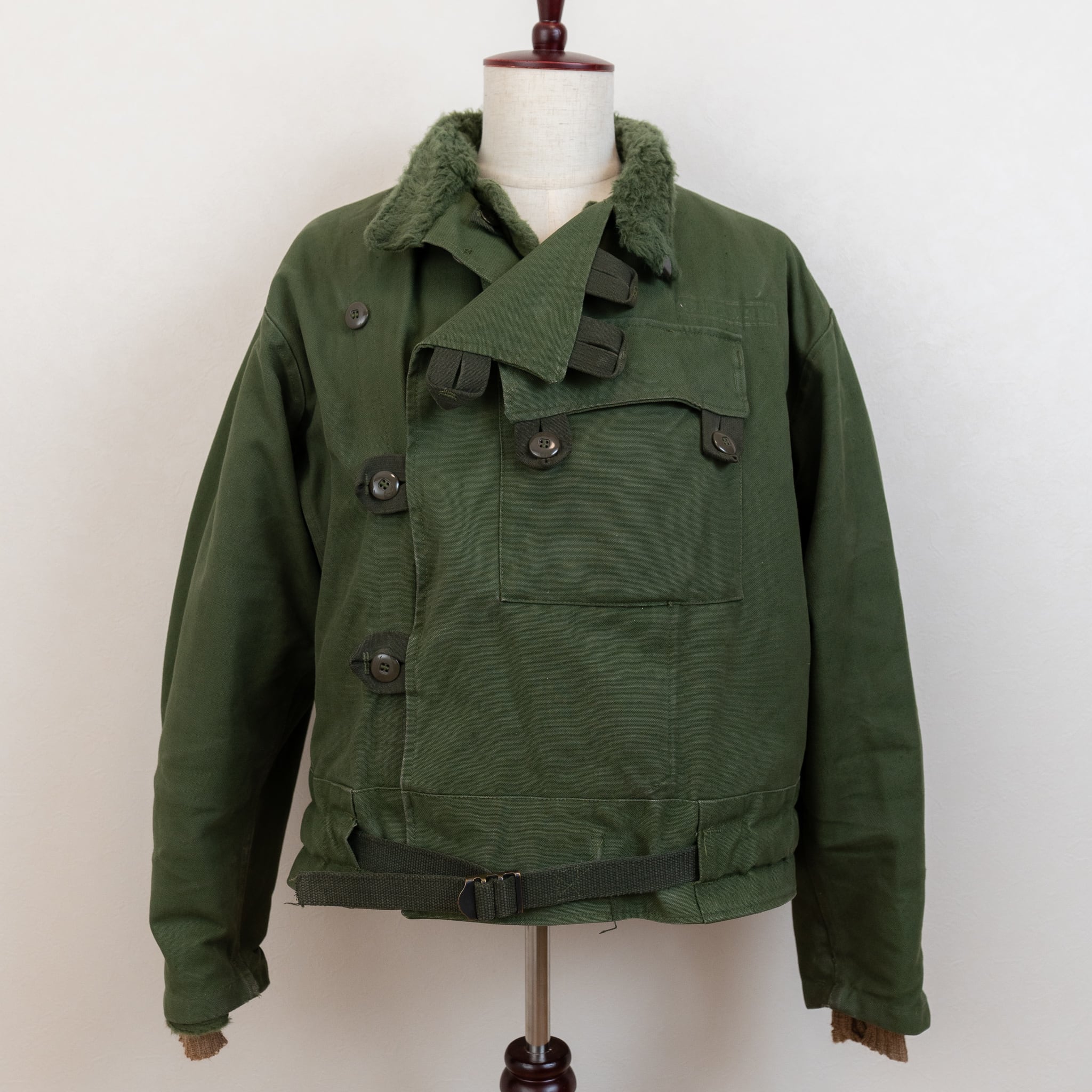 肘ダメージ品 60-70's Swedish Army Motorcycle Jacket 