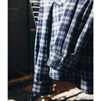 Check-patterned flannel long-sleeve shirt ◇H0247