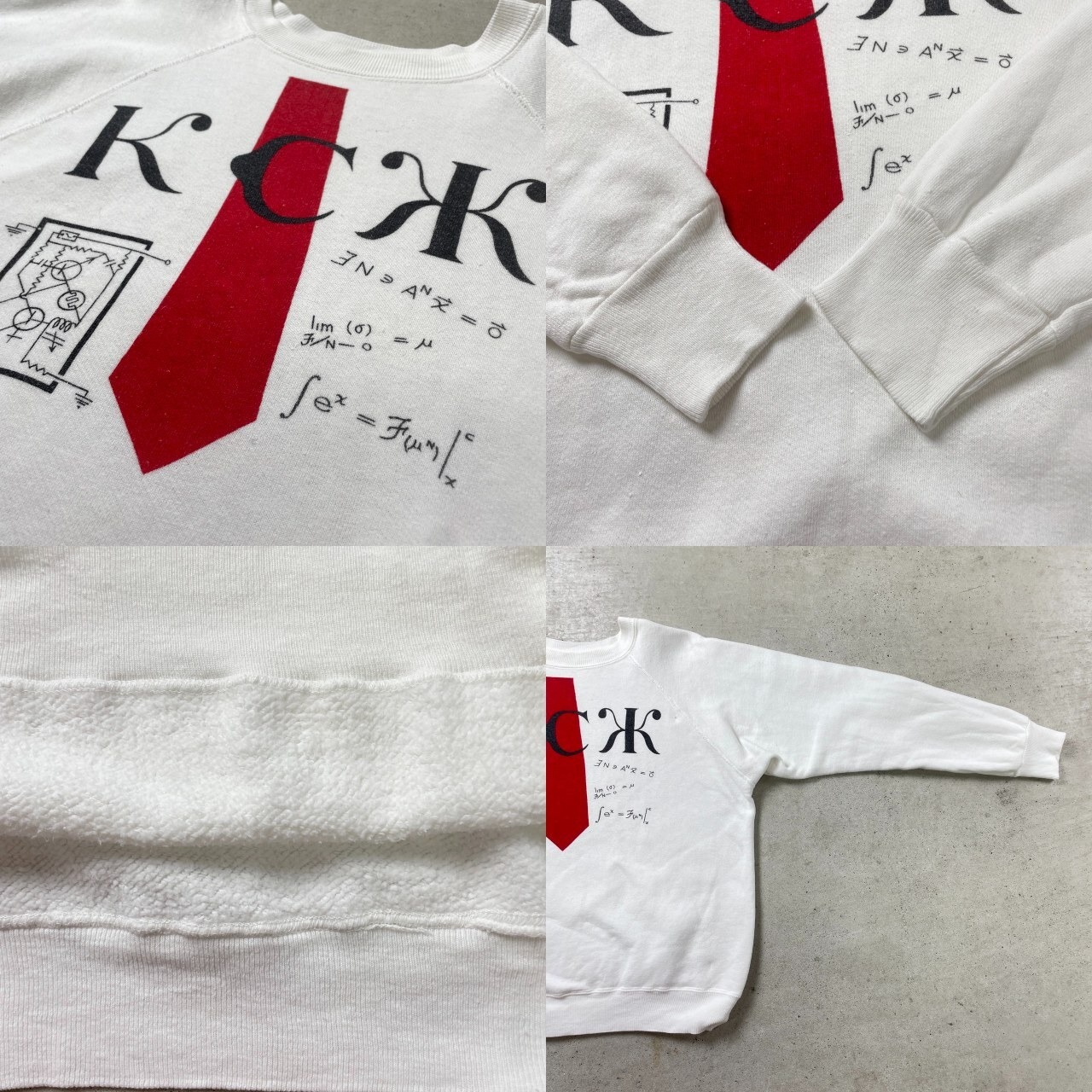 UNKNOWN 数式 科学 プリントスウェットシャツ カレッジ 図形 メンズM 