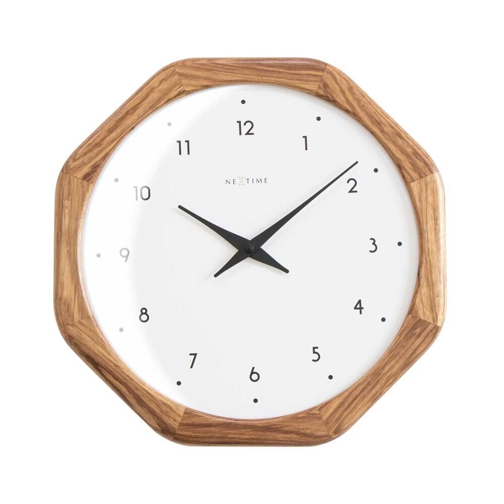 壁時計 掛時計 NEXTIME ネクスタイム ウォールクロック Point OCT / NXT-J033 ウッド ナチュラル