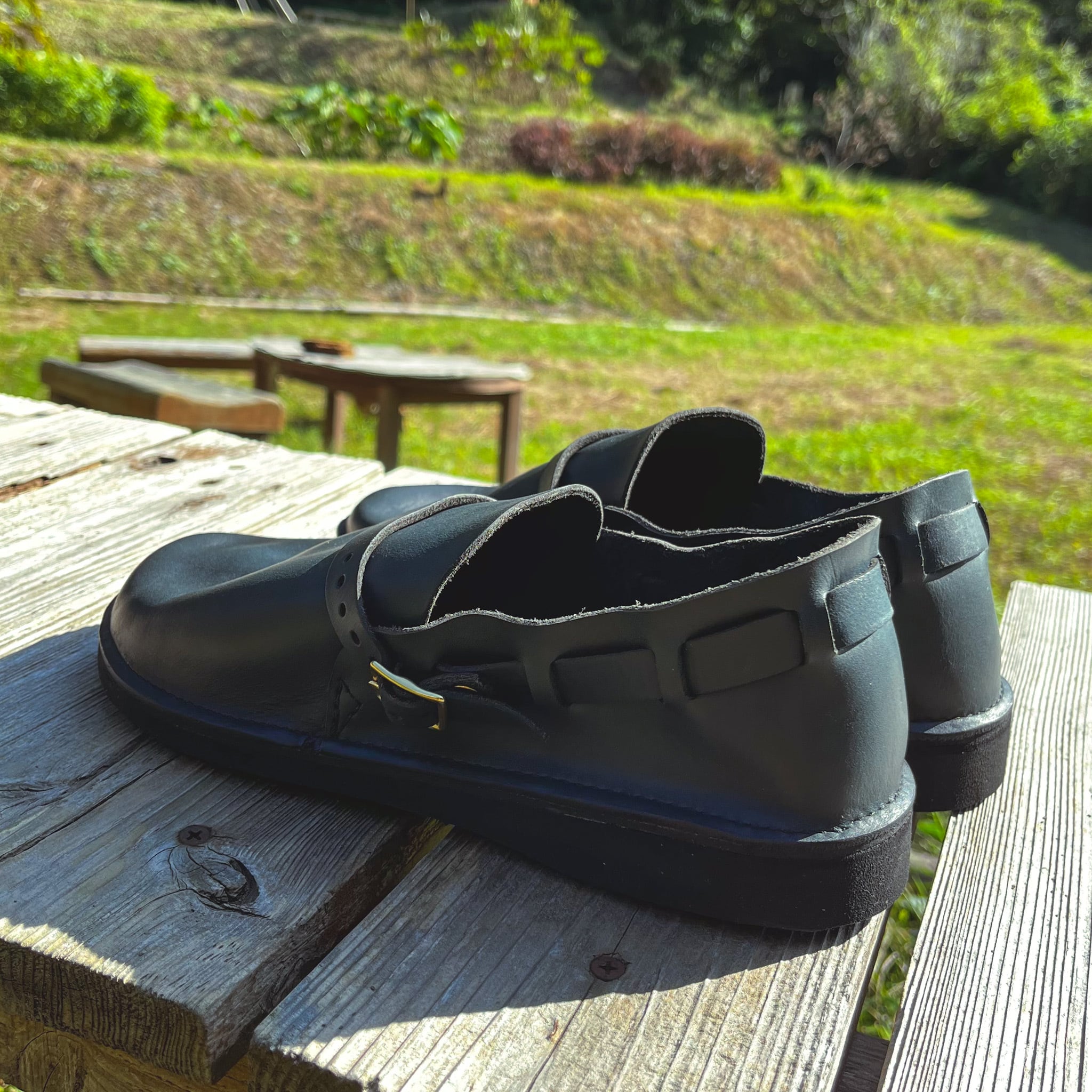 新品】AURORA SHOES MENS MIDDLE ENGLISH Made in USA 8H NAVY