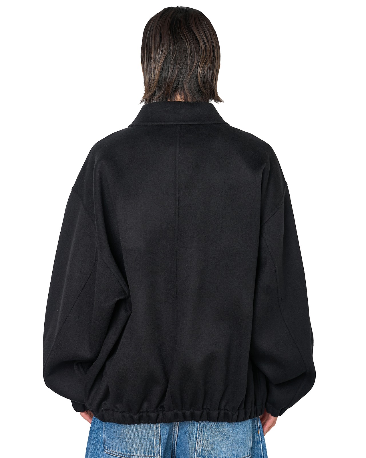 ssstein "W/CA DOUBLE FACE CLOTH ZIP JACKET〔BLACK〕"