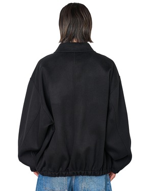 ssstein "W/CA DOUBLE FACE CLOTH ZIP JACKET〔BLACK〕"