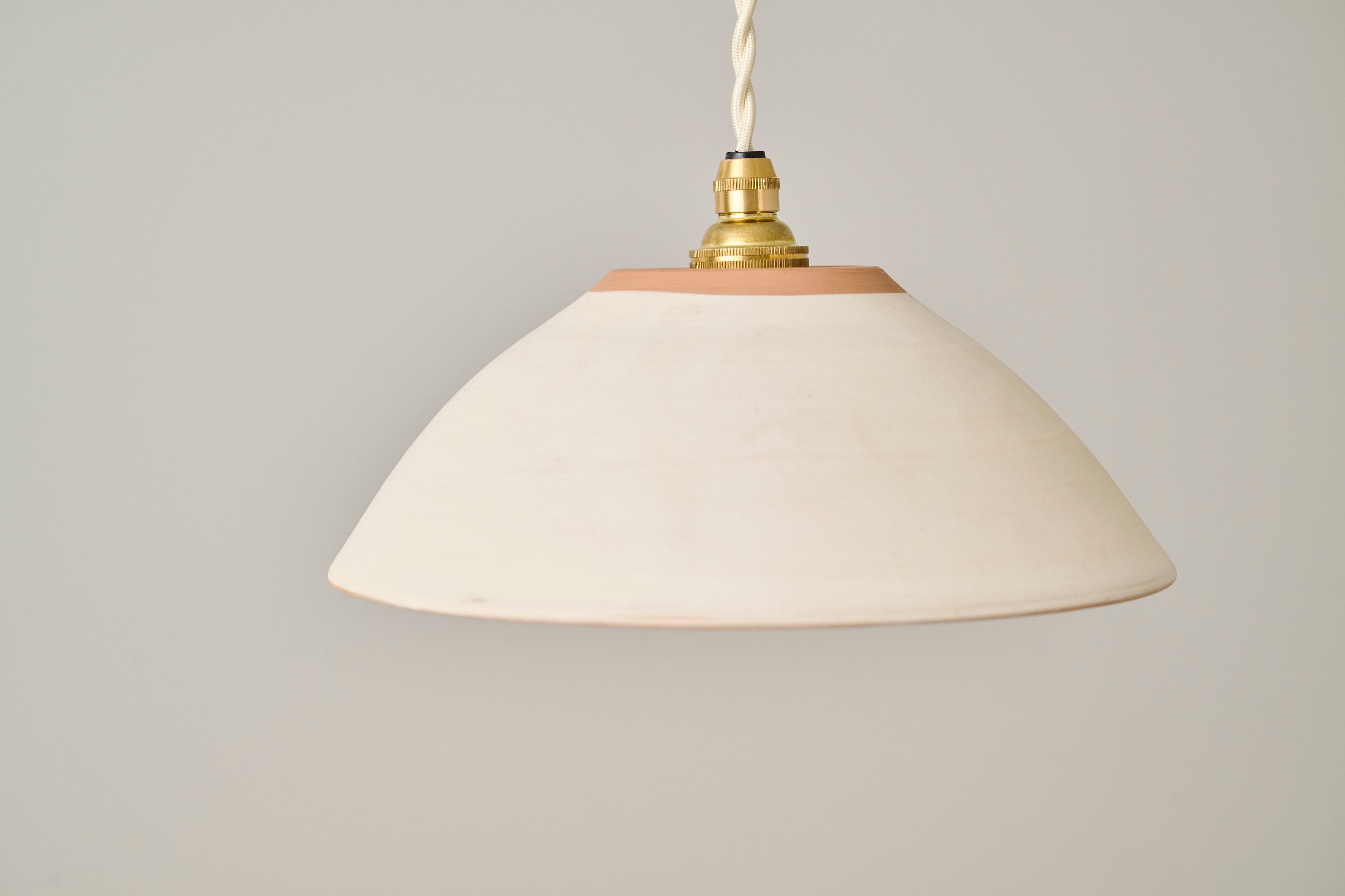 Onta lampshade 小鹿田焼 ランプシェード 素焼き ”ボウル” トビガンナ