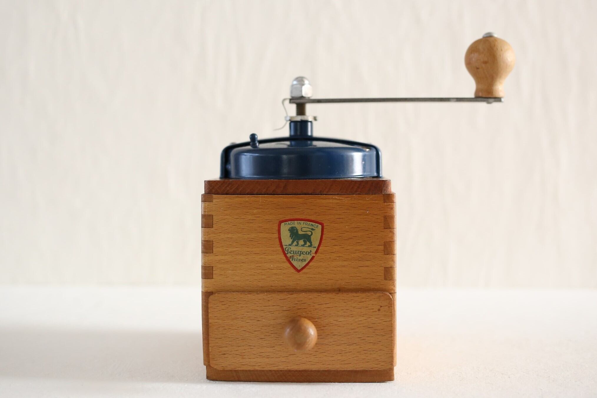 フランス アンティーク ヴィンテージ Peugeot プジョー コーヒーミル 青 N-01271