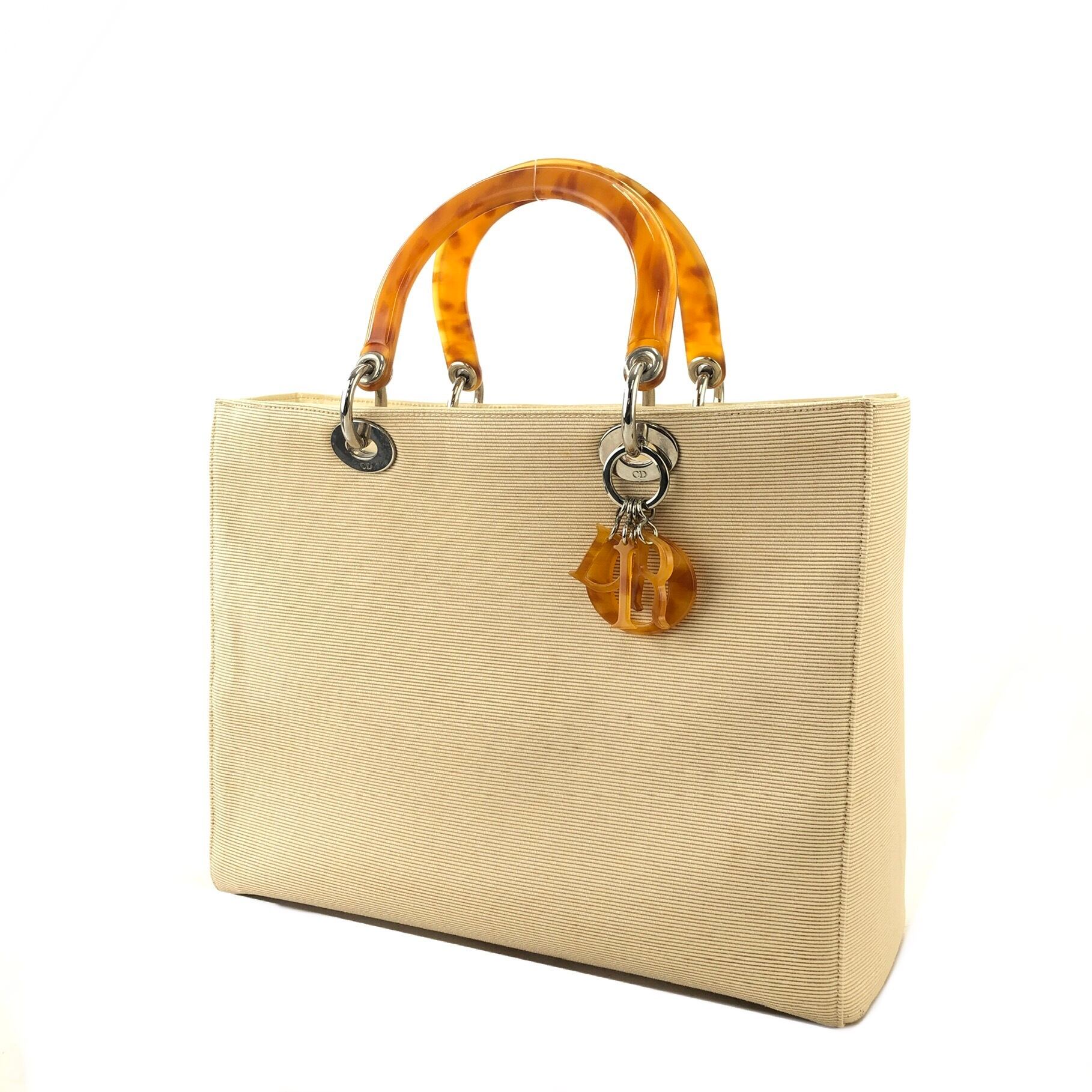 Christian Dior べっ甲チェーンバックカナージュブラック系