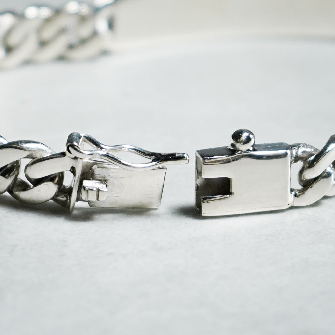 British Vintage ID Chain Bracelet イギリス ヴィンテージ シルバー