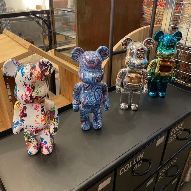 metalic silver bear / 置物 くま シルバー ベアー 動物 近未来