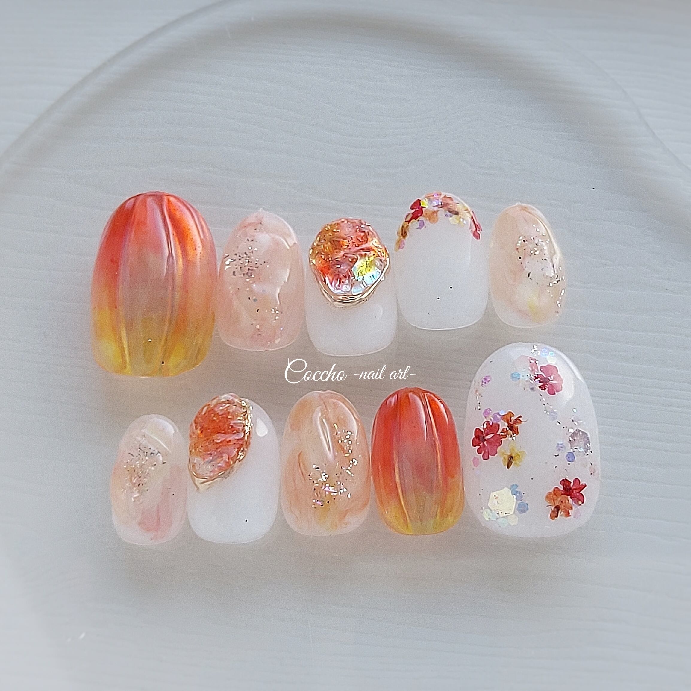 No.339 Halloween pumpkin / ネイルチップ ネイル ジェルネイル