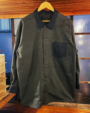 Patchwork opencollar shirt / 亀甲模様 パッチワークシャツ