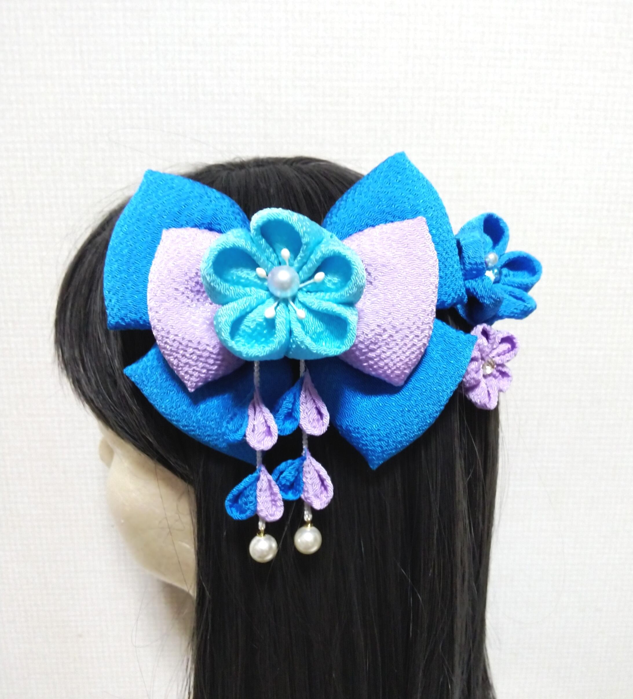 水色　青　髪飾り　ヘアクリップ 七五三　袴　卒園式　卒業式　結婚式　発表会　和 水色 青 髪飾り ヘアクリップ 七五三 袴 卒園式 卒業式 結婚式 発表会
