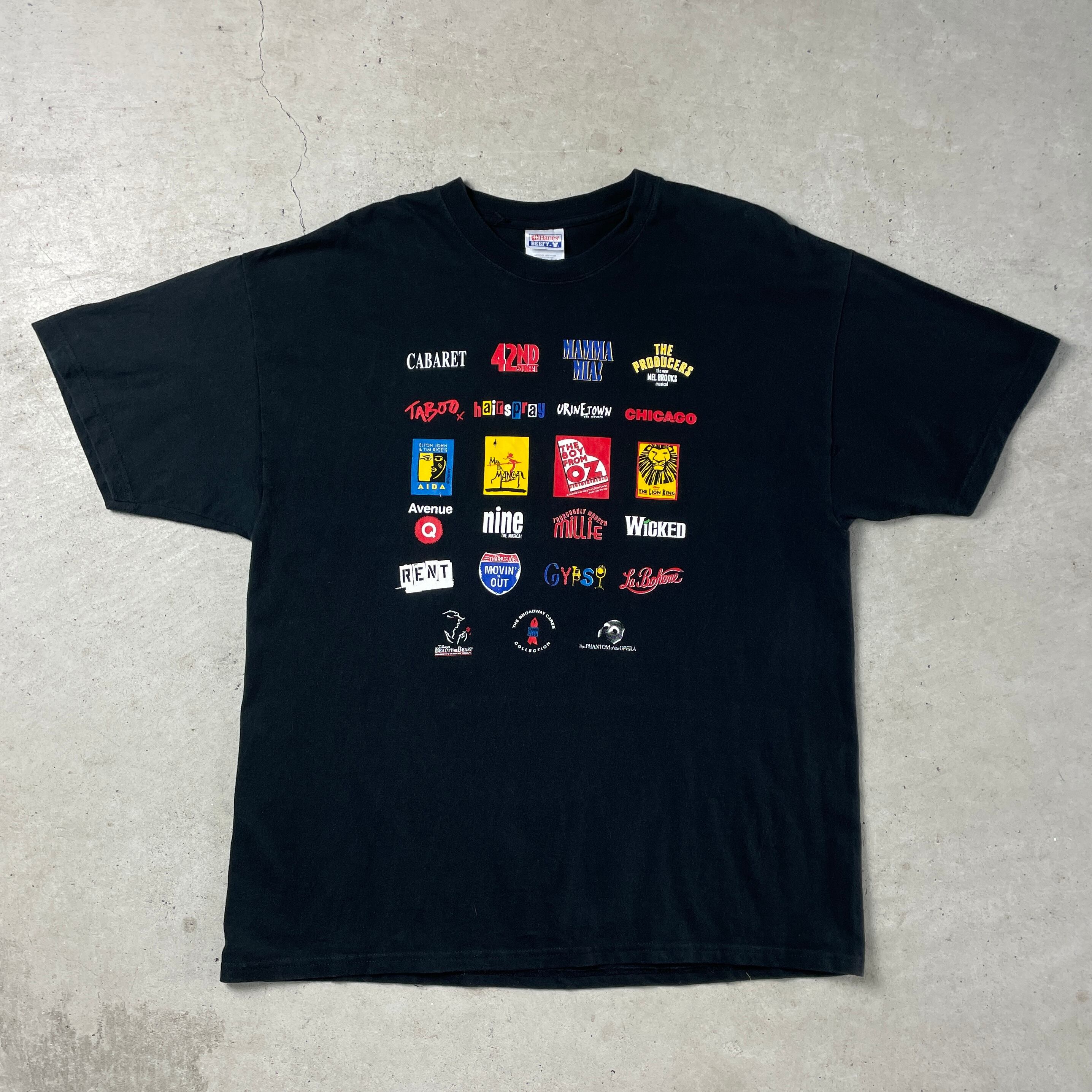 00年代 THE BROADWAY CARES COLLECTION ミュージカル ロゴプリント T 