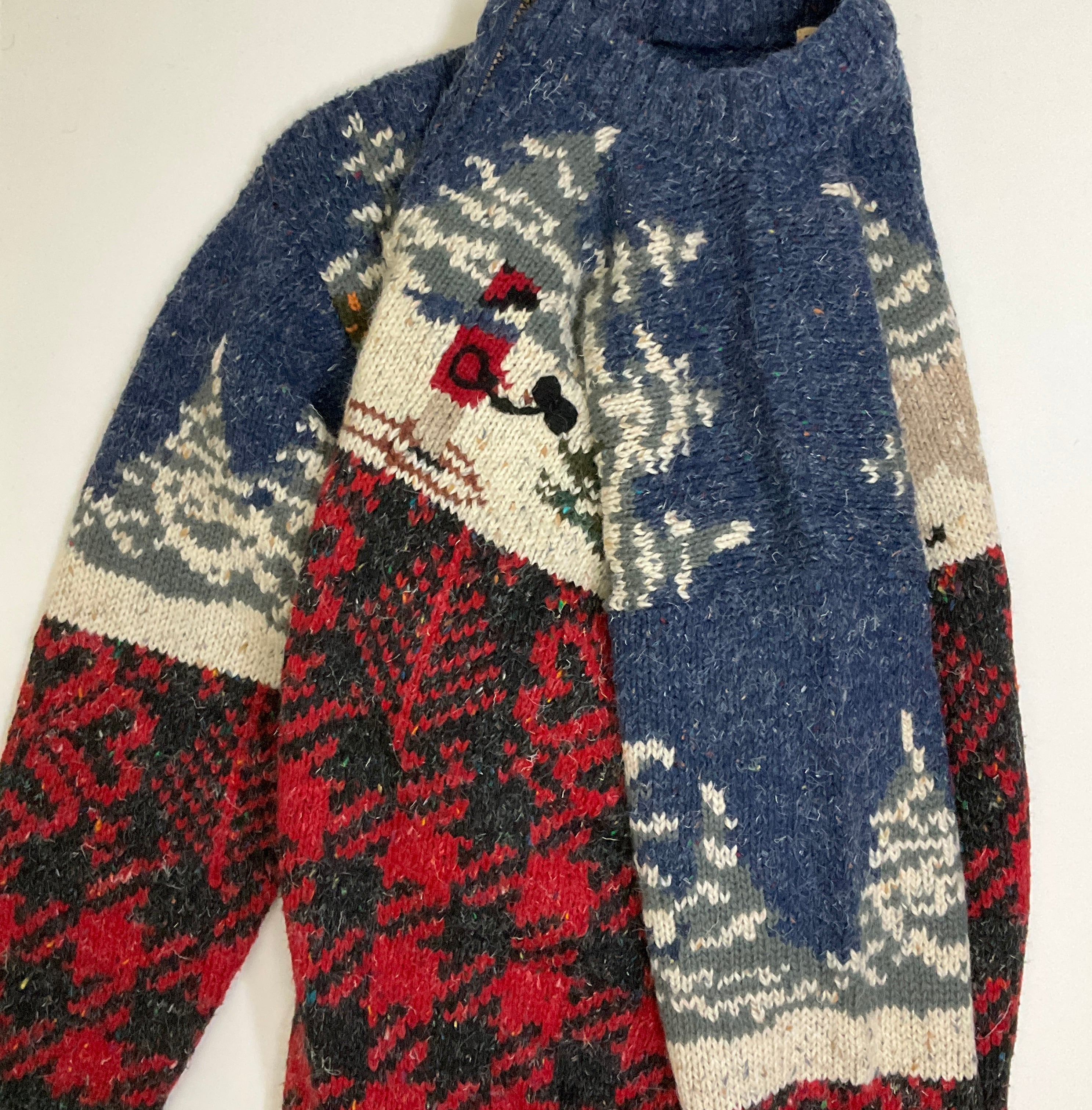 ウールリッチ Woolrich ハーフジップ 総柄 トナカイ アニマル ウールリッチ Woolrich ハーフジップ 総柄 トナカイ アニマル