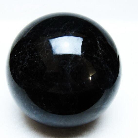 モリオン 丸玉 86mm 黒水晶 丸玉 モリオン スフィア 一点物 151-8564