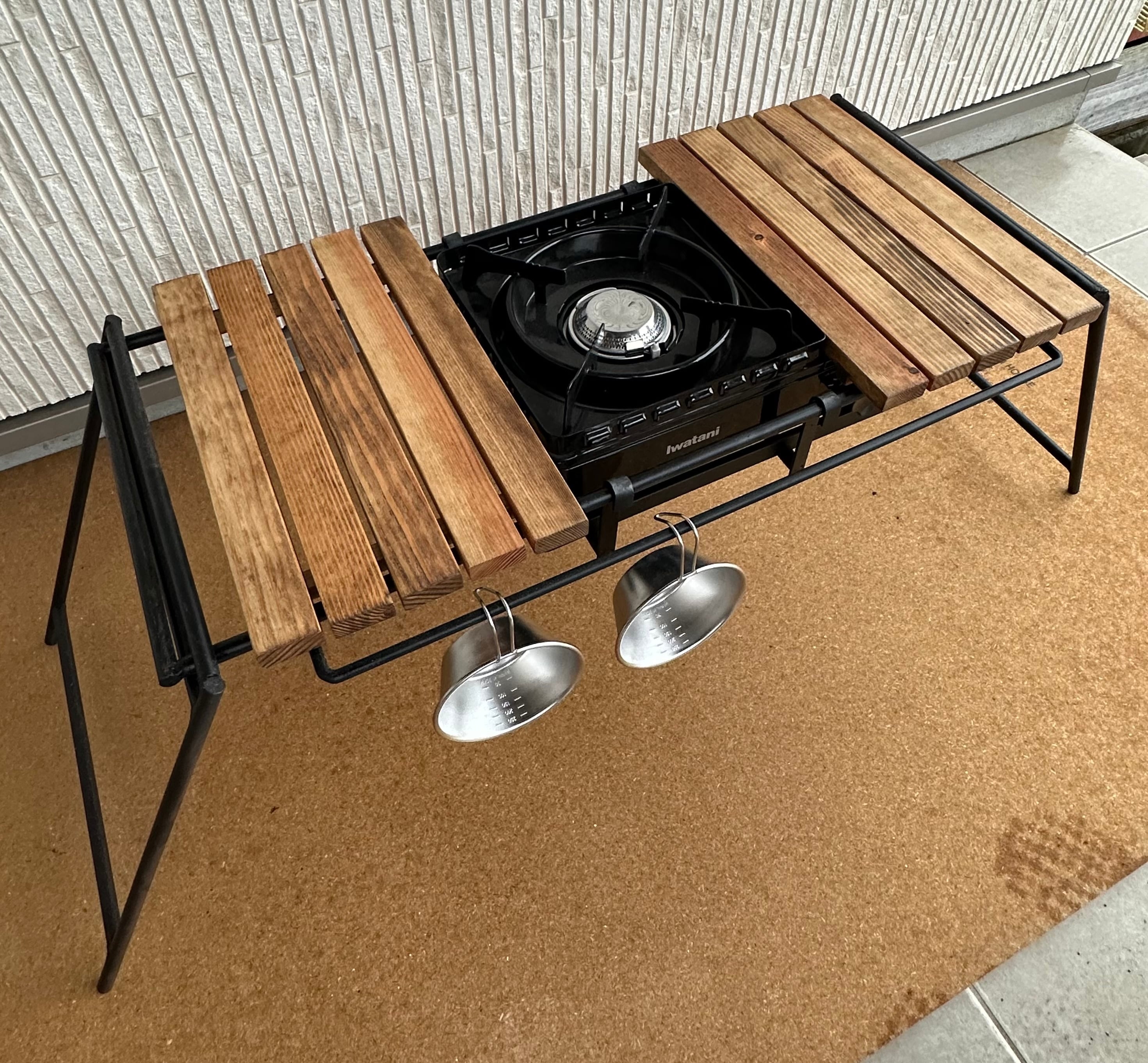 アイアン工房 アイアンテーブル+マルチテーブル+ウォールナット天板