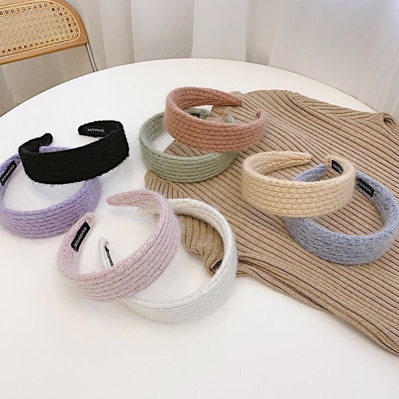 ウールニットヘアバンド スタンダードアクセサリー レトロ ヘアアクセサリー ブラック・アイド・ピーズ49972677167