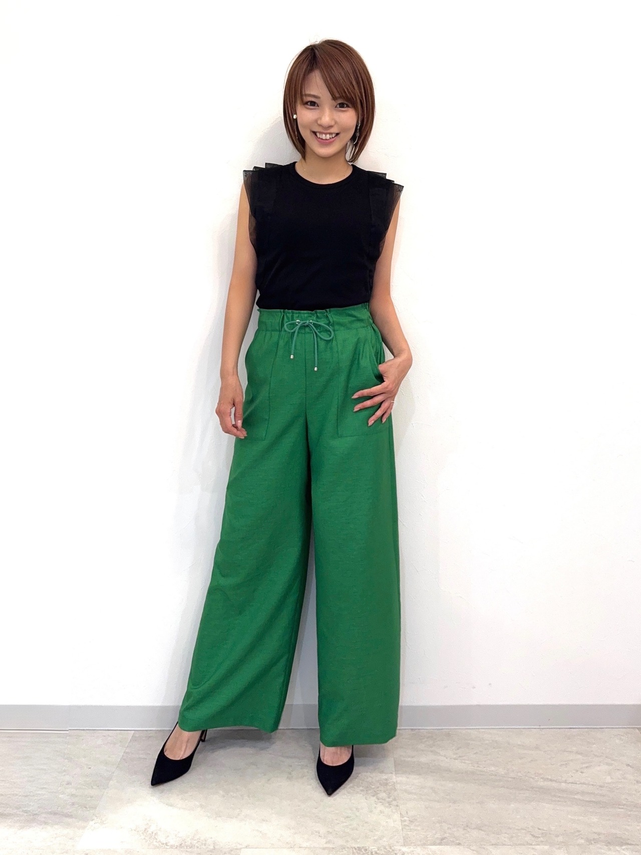 シフォンスリーブタンクTOPS