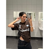 VINTAGE ストリート ヒョウ柄 Tシャツ T2178