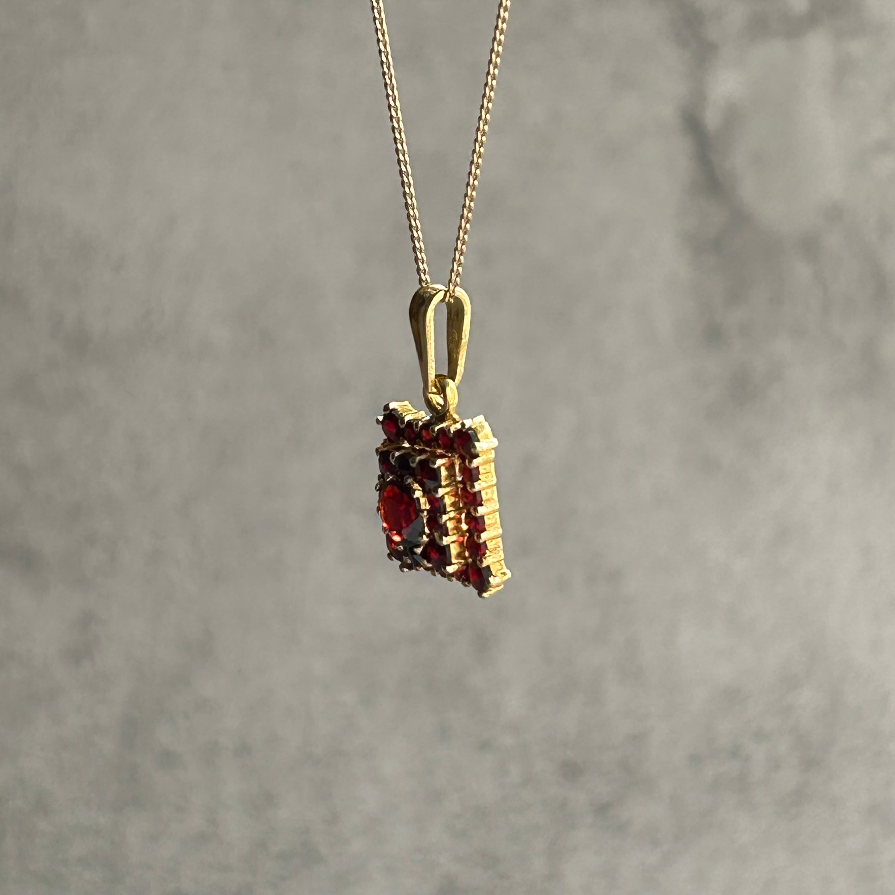 ガーネット】ペンダントトップ（レクタングル／G） | ボヘミア吉祥寺