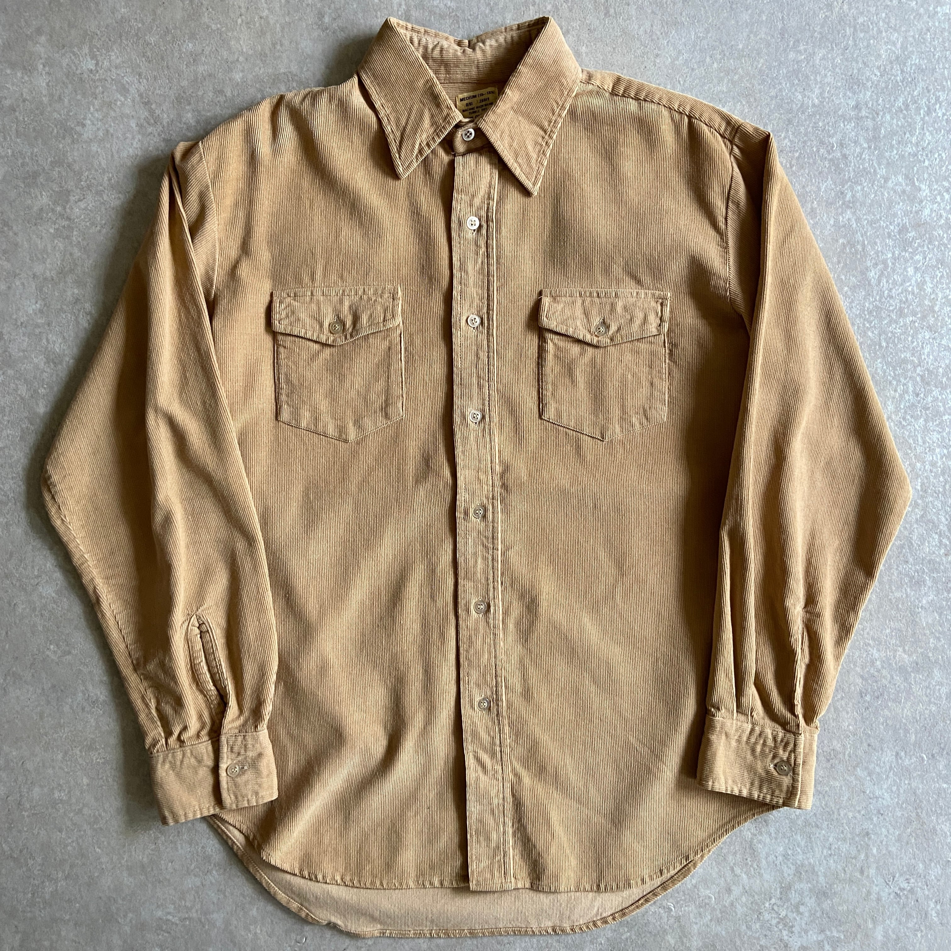 1970s Sears L/S Corduroy Shirt M H557