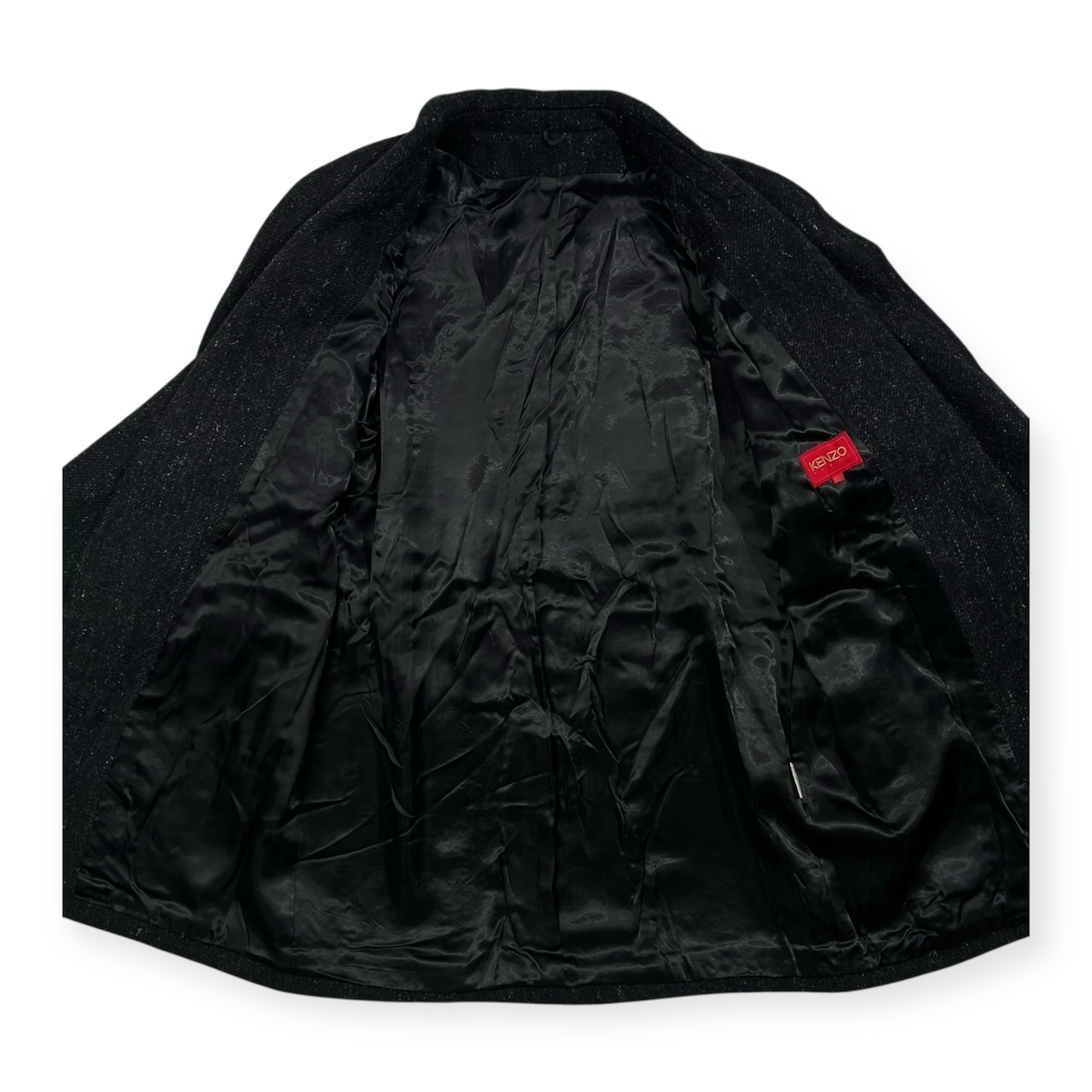 KENZO PARIS ケンゾー ツイード ウール 比翼 ジャケット コート サイズ M /ビンテージ