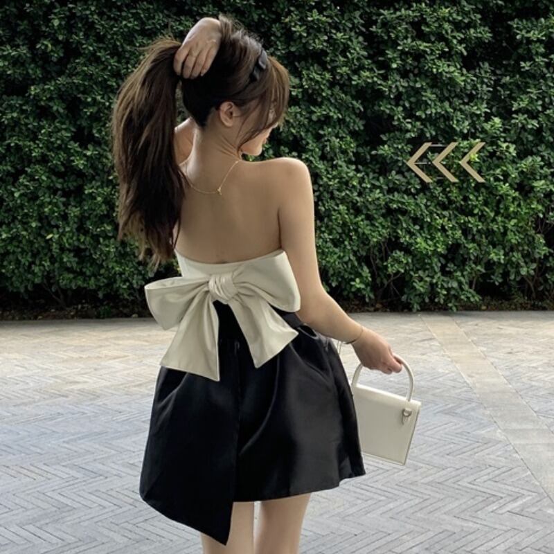 サマートップス ウェスト薄手スカート リボン 夏物 YY-ファッション83511573516