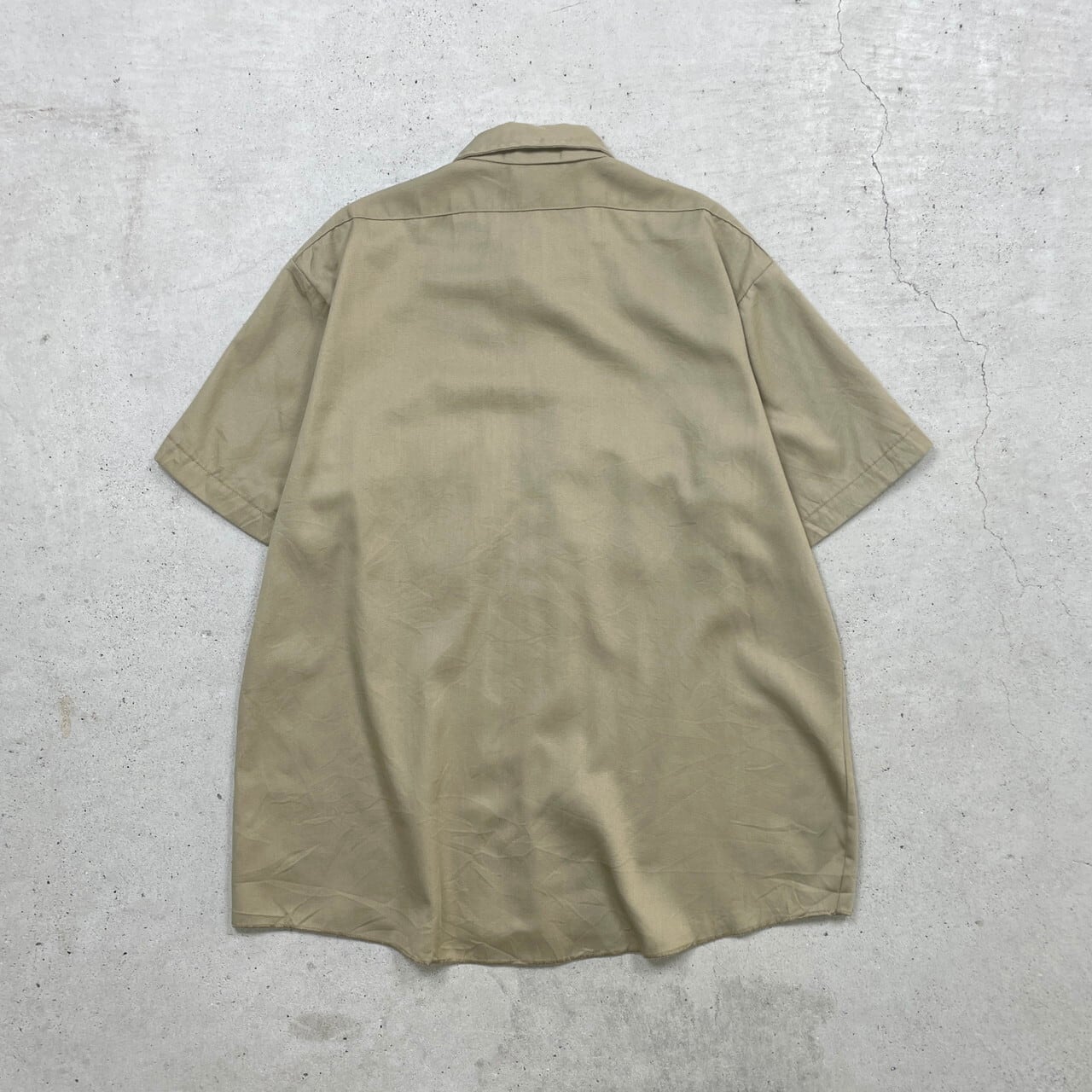 90年代 Dickies ディッキーズ 半袖 ワークシャツ ワッペン メンズXL