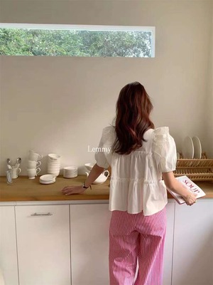 フリルブラウス　AJ22103-9955