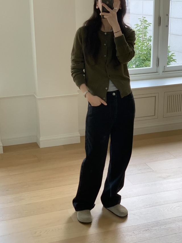 (予約) fl lanel / Cashmere round cardigan 4color