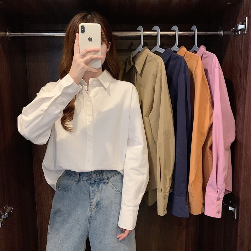 ルーズシャツ スプリングスタイルレディーストップス ロング 春物 試着室45563745890