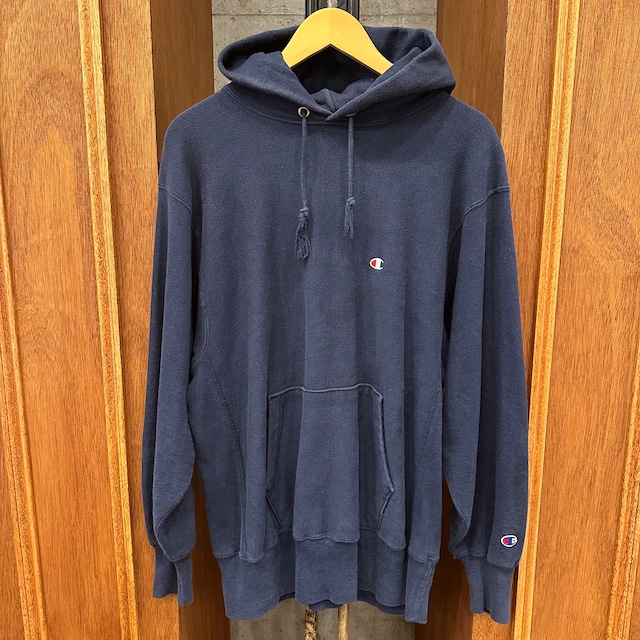 1990'S CHAMPION REVERSE WEAVE PARKA NAVY SOLID 目付き XL ⑧