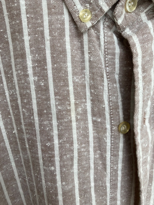 1960’s Vintage USA J.C.Penney Nep Stripe Button-Up Shirt／L