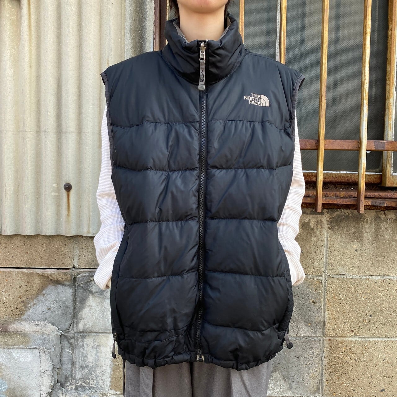 THE NORTH FACE ザ ノースフェイス グースダウンベスト 古着 黒  