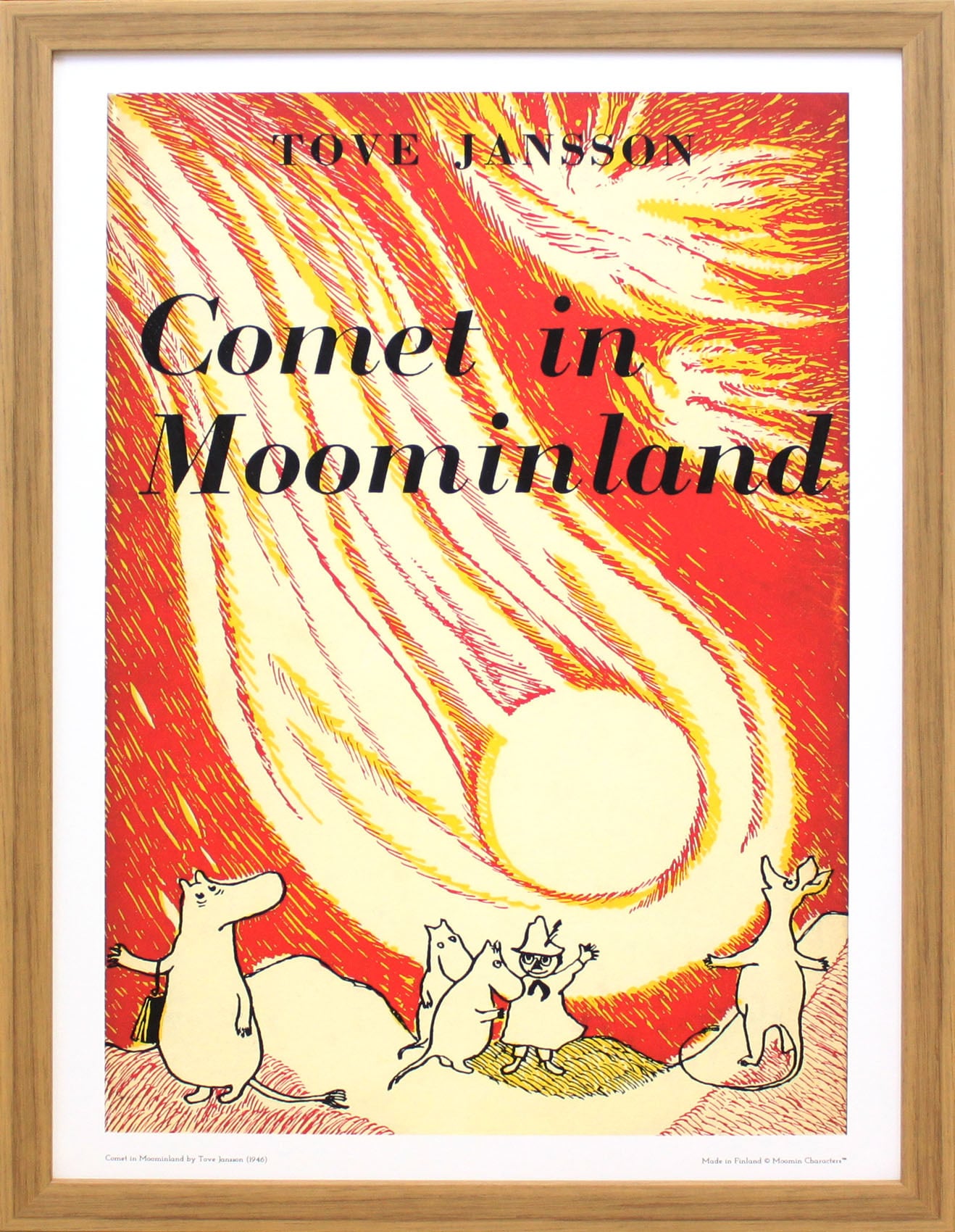 ムーミン 北欧 All Things Commerce「ムーミン谷の彗星」送料無料 フレーム 展示用フック付アートポスター 絵画 インテリア アート