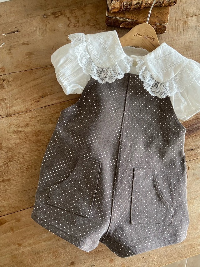 予約：(S,Msize) Dot suspenders pants〔anneshirley〕