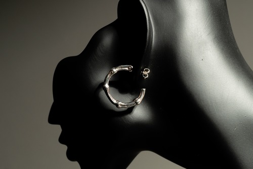 Vintage Tiffany & Co Large Bamboo Hoop Earrings