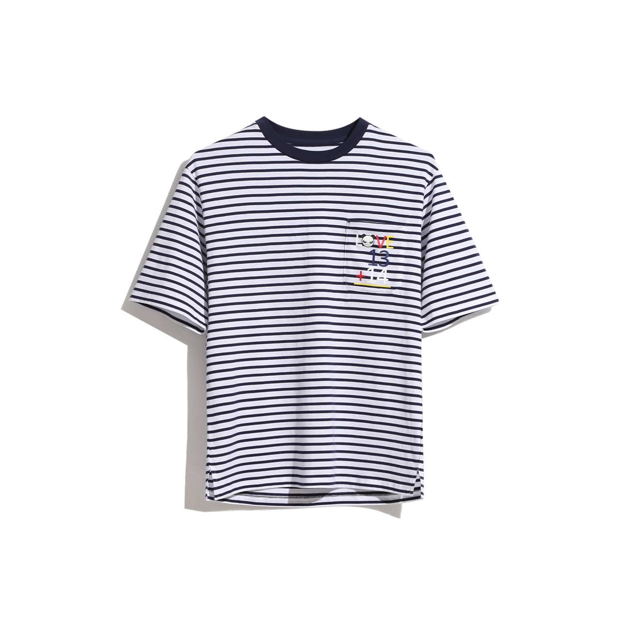SALE 【HIPANDA ハイパンダ】メンズ ストライプ  Tシャツ MEN'S STRIPE SHORT SLEEVED T-SHIRT / BLUE