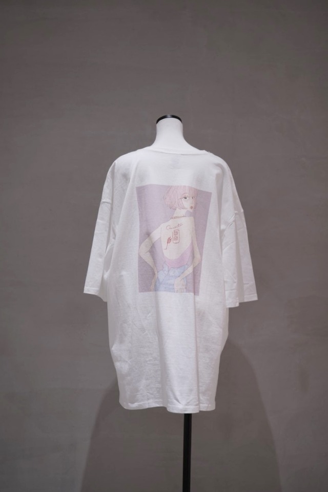 Connecter girl  big tee White