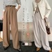 タックワイドパンツ レディース ボトムス 春 夏 秋 冬 イージーパンツ ワイドパンツ ダブルタック スラックス 美シルエット オリジナル タックパンツ ハイウエスト ロング丈 マキシ丈 上品 きれい